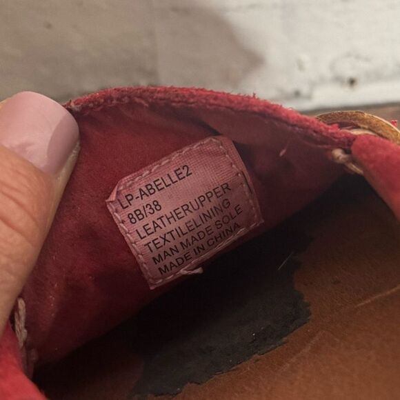 Lucky Red Leather Moccassin Abelle Slip One Shoes Size 8 - Picture 7 of 7